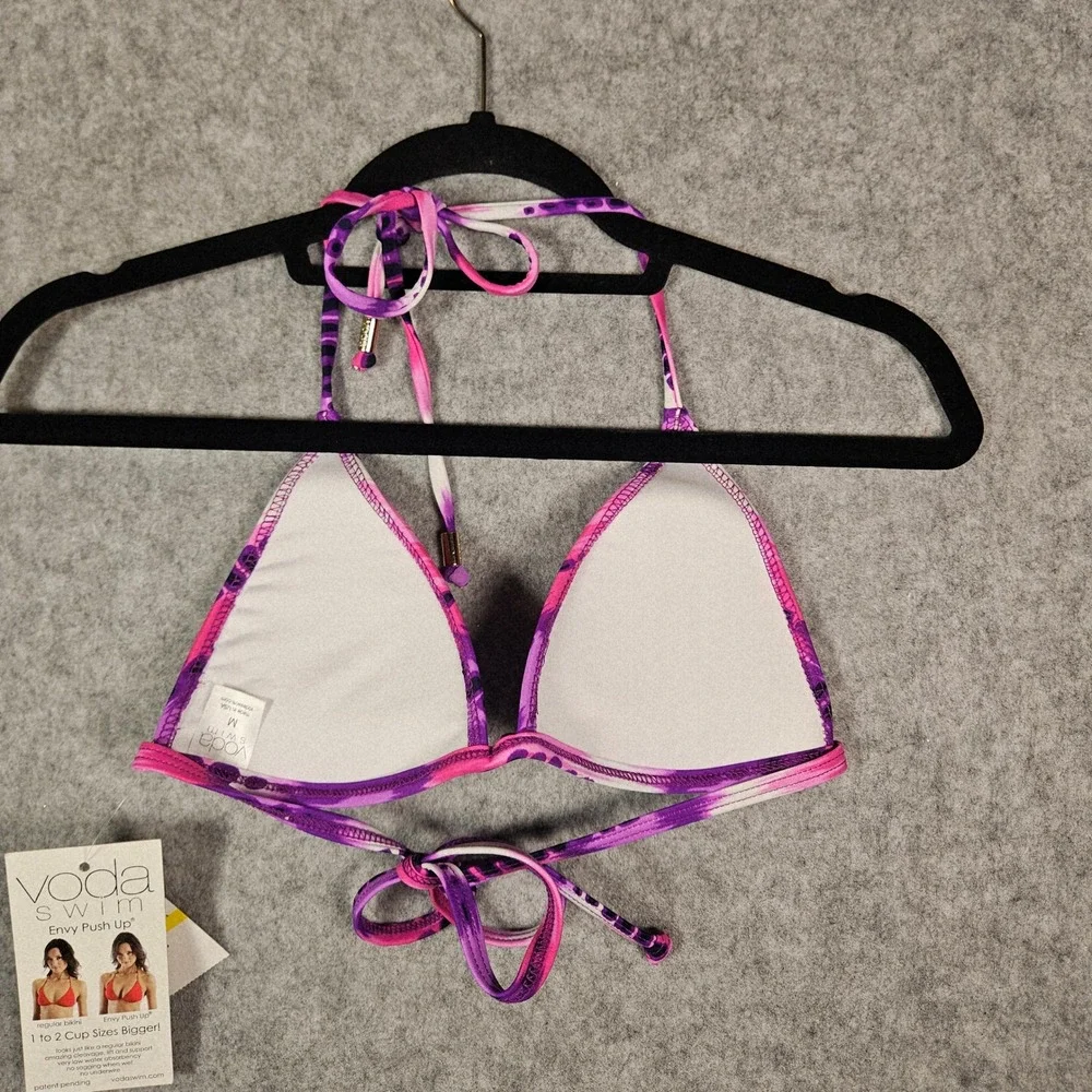 NWT Voda Swim Womens Envy Push Up Tie Dye Bikini TopSz M